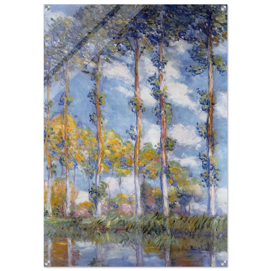 Poplars - claude monet Acrylic Print - 70x100 cm / 28x40″ inches