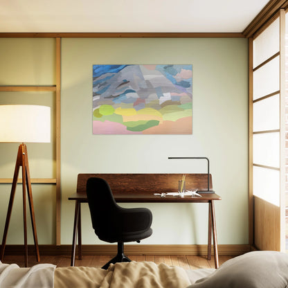 Mount Tamalpais - 1985 - Etel Adnan Brushed Aluminum Print - 70x100 cm / 28x40 inches | Etel Adnan Aluminum Print | Etel Adnan Prints