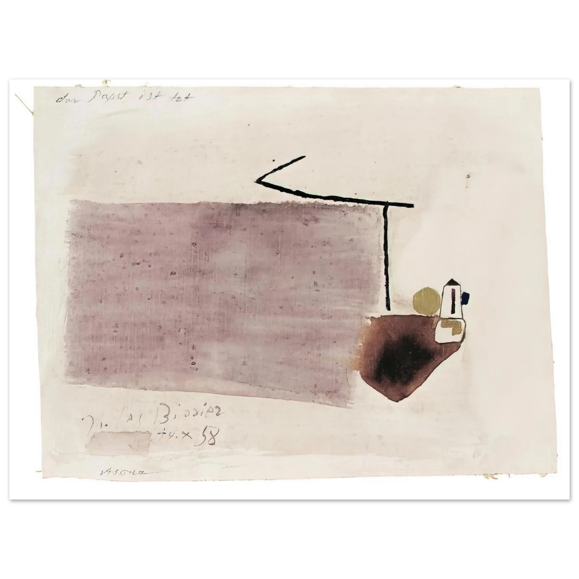 Julius Bissier - 14.X.58 - 1958 Fine Art Poster - Default Title