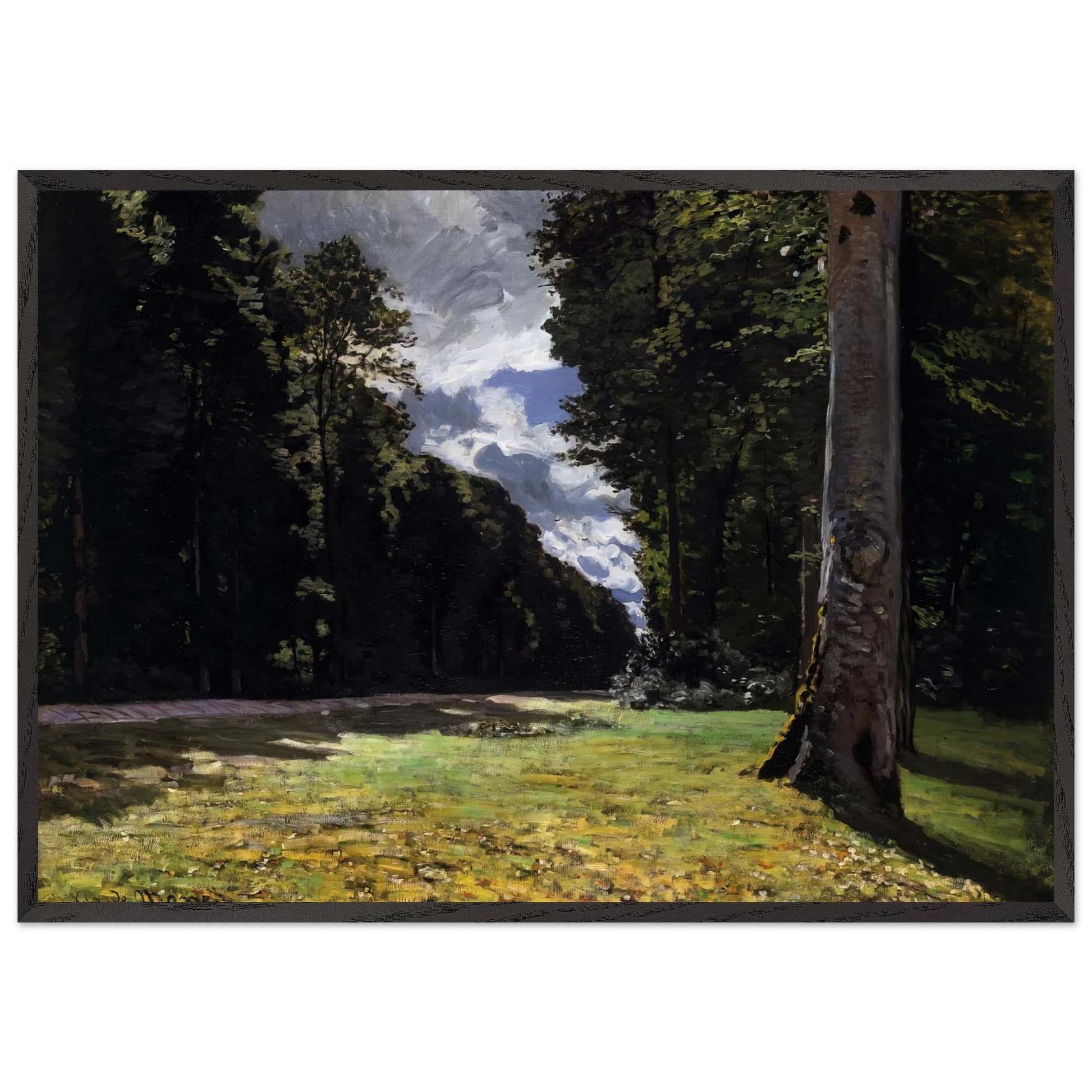 The Pave de Chailly in the Fontainbleau Forest - claude monet Framed Art Print – Black Wooden Frame - Default Title - -Framed Art Print