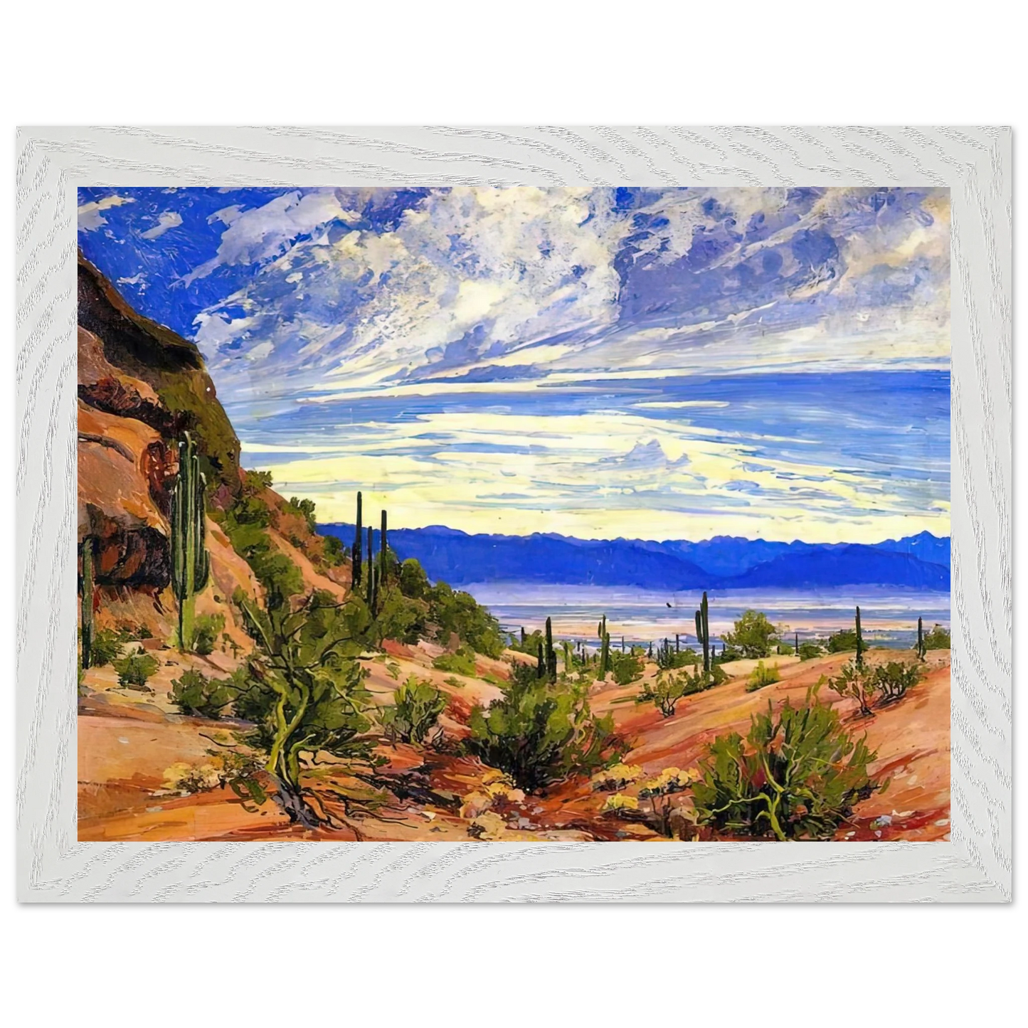 Maynard Dixon - WASHOE WICKIUP 1919 Wall art - 30x45 cm / 12x18 Inches - Premium Wooden Framed Poster With Fine Art Paper - White frame