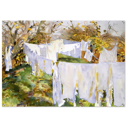 La Biancheria - John Singer Sargent Acrylic Print - 70x100 cm / 28x40″ inches | John Singer Sargent Wall Art | John Singer Sargent Prints