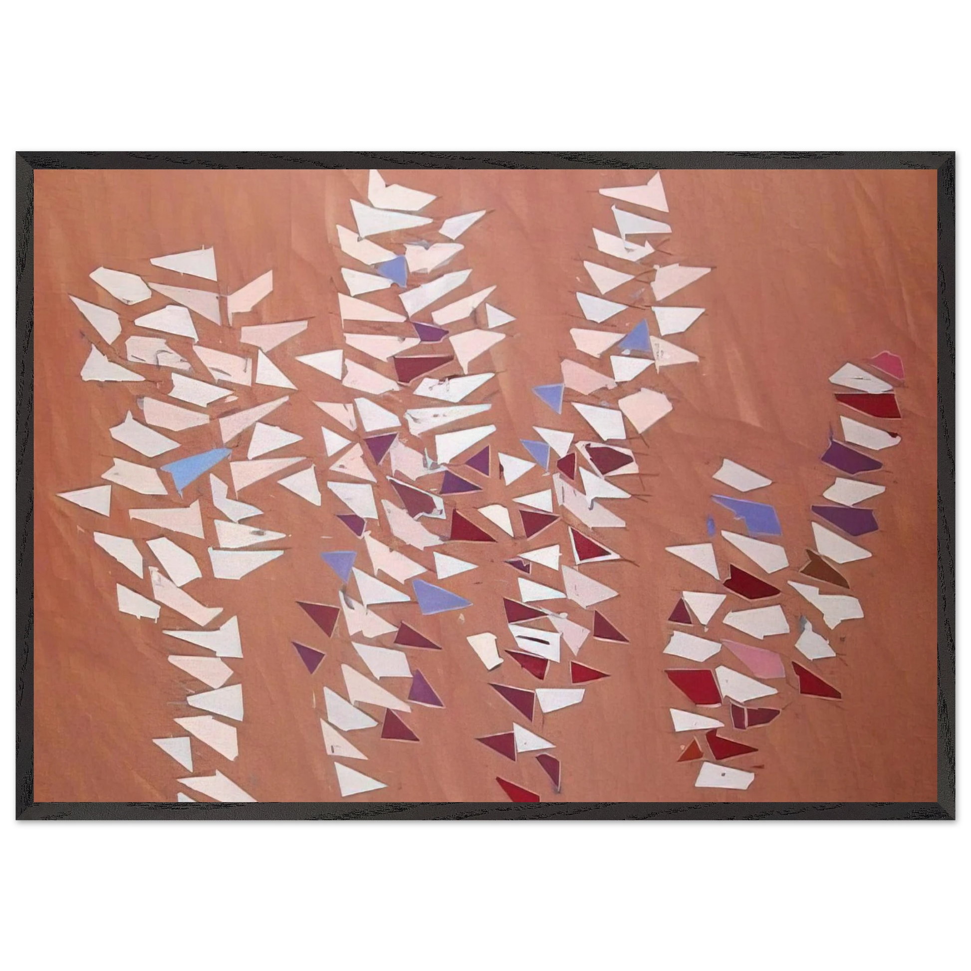 On Gray Pink - 1988 - Robert Goodnough Framed Art Print – Black Wooden Frame - Default Title - -Framed Art Print