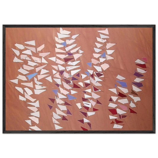 On Gray Pink - 1988 - Robert Goodnough Framed Art Print – Black Wooden Frame - Default Title - -Framed Art Print