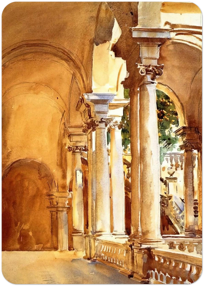 Genoa, the University By John Singer Sargent Pack of 10 Post Cards | John Singer Sargent Post Cards | A6 (10.5 x 14.8 cm) - 4.1 x 5.8 inches