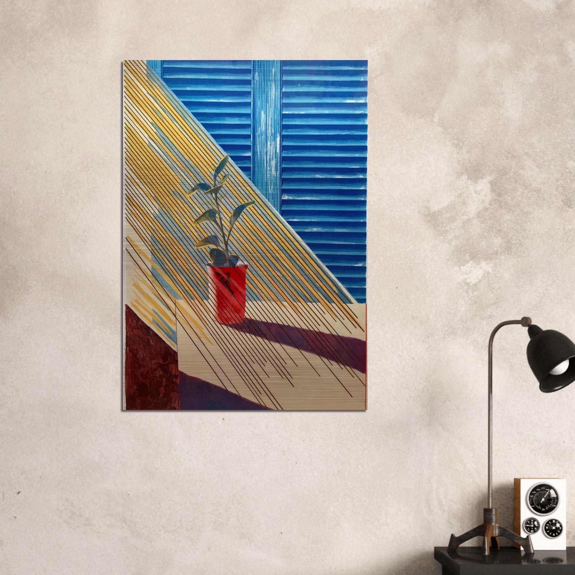 David Hockney - David Hockney Brushed Aluminum Print - 70x100 cm / 28x40 inches | David Hockney Aluminum Print | David Hockney Prints