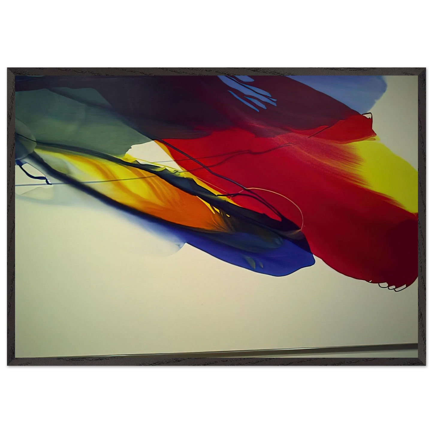 Phenomena Point Swing and Flank - Paul Jenkins Framed Art Print – Black Wooden Frame - Default Title - -Framed Art Print