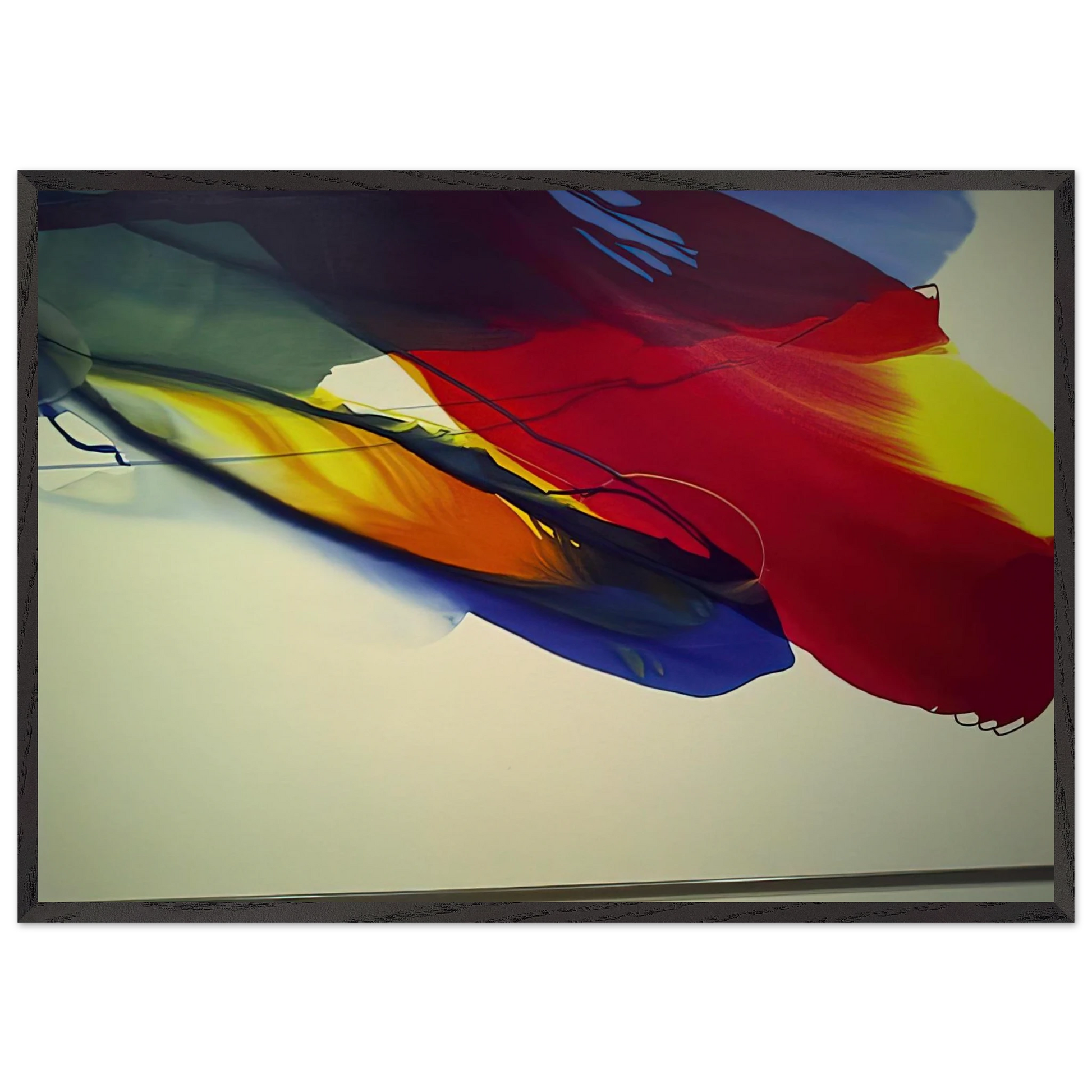 Phenomena Point Swing and Flank - Paul Jenkins Framed Art Print – Black Wooden Frame - Default Title - -Framed Art Print