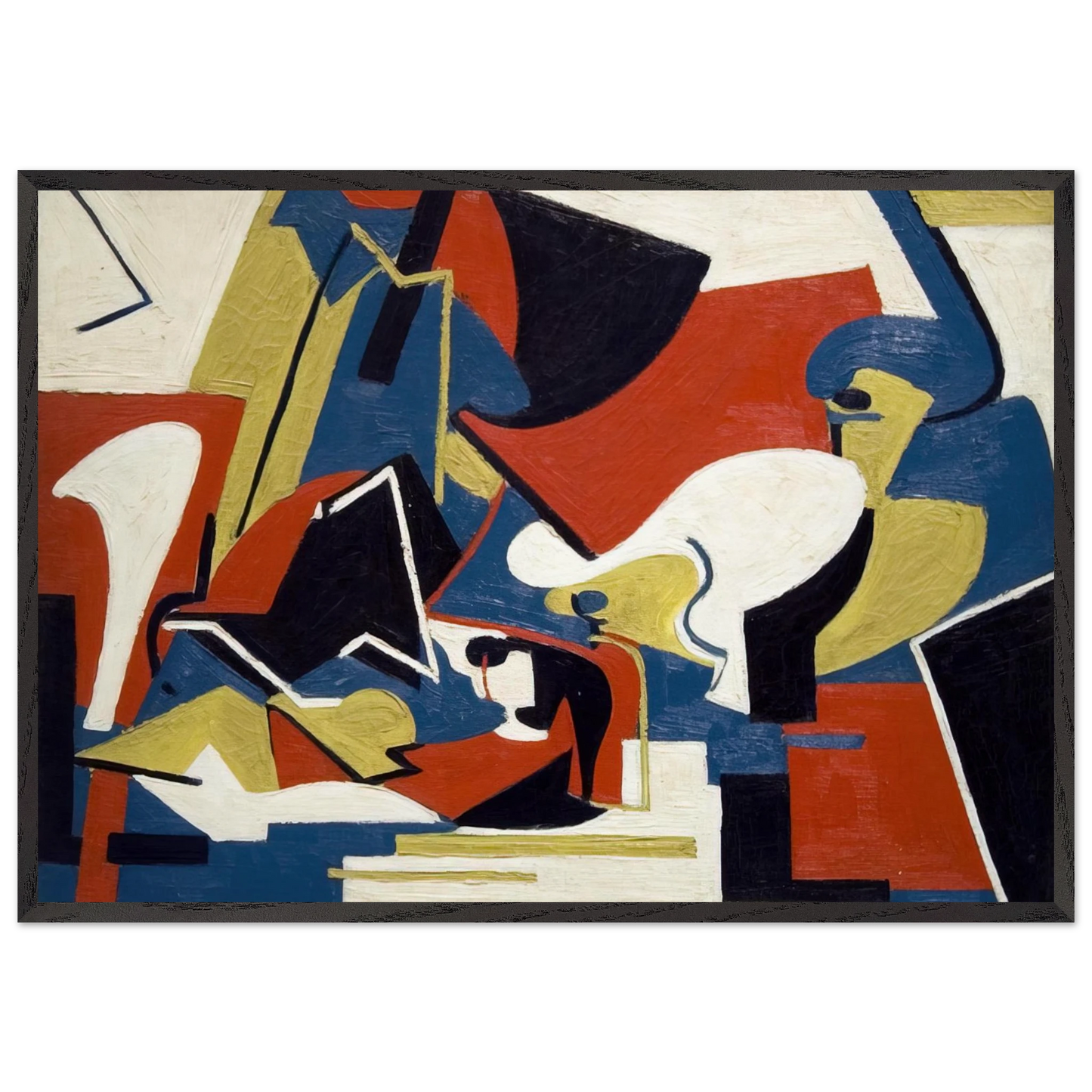 Untitled N10 - Lee Krasner Framed Art Print – Black Wooden Frame - Default Title - -Framed Art Print