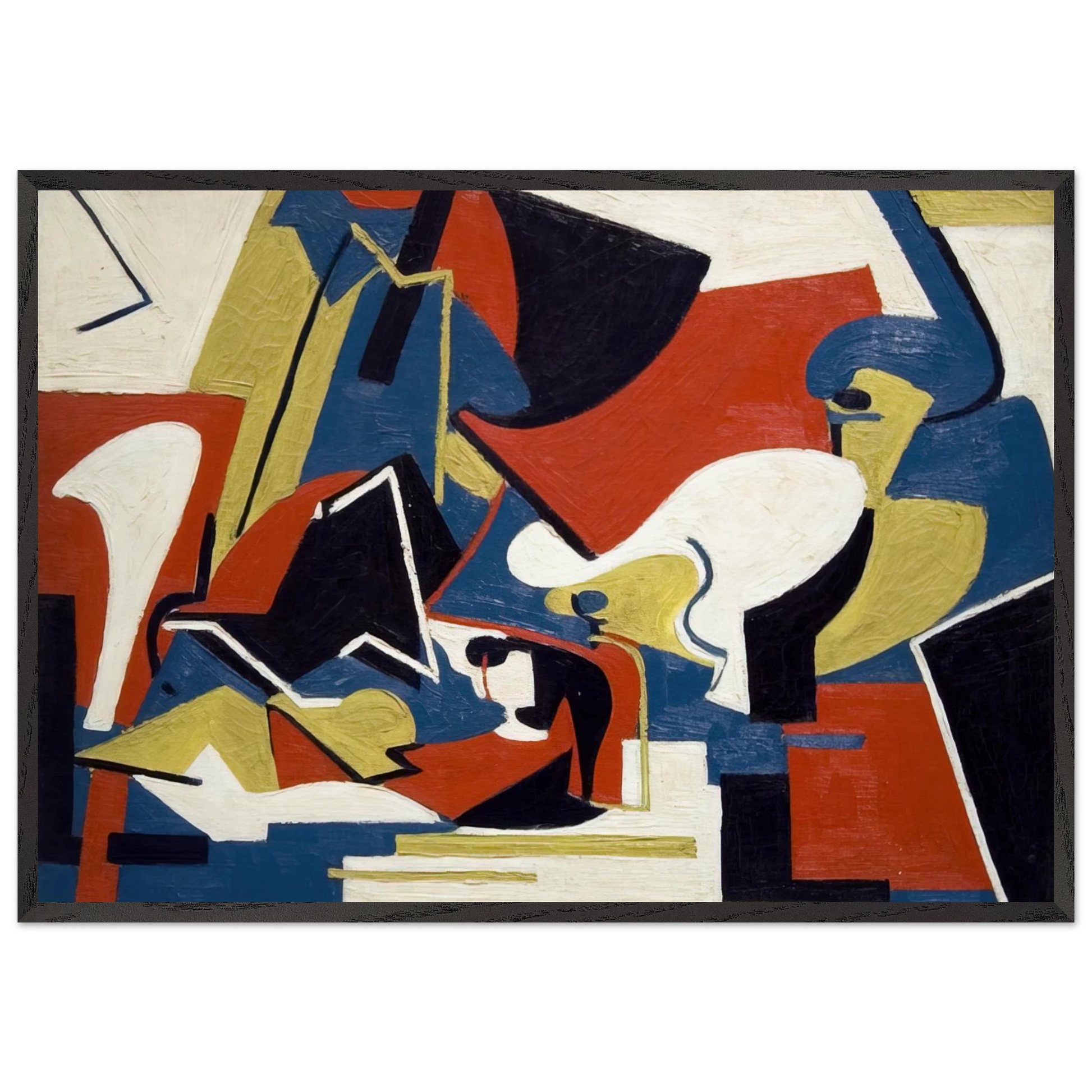 Untitled N10 - Lee Krasner Framed Art Print – Black Wooden Frame - Default Title - -Framed Art Print