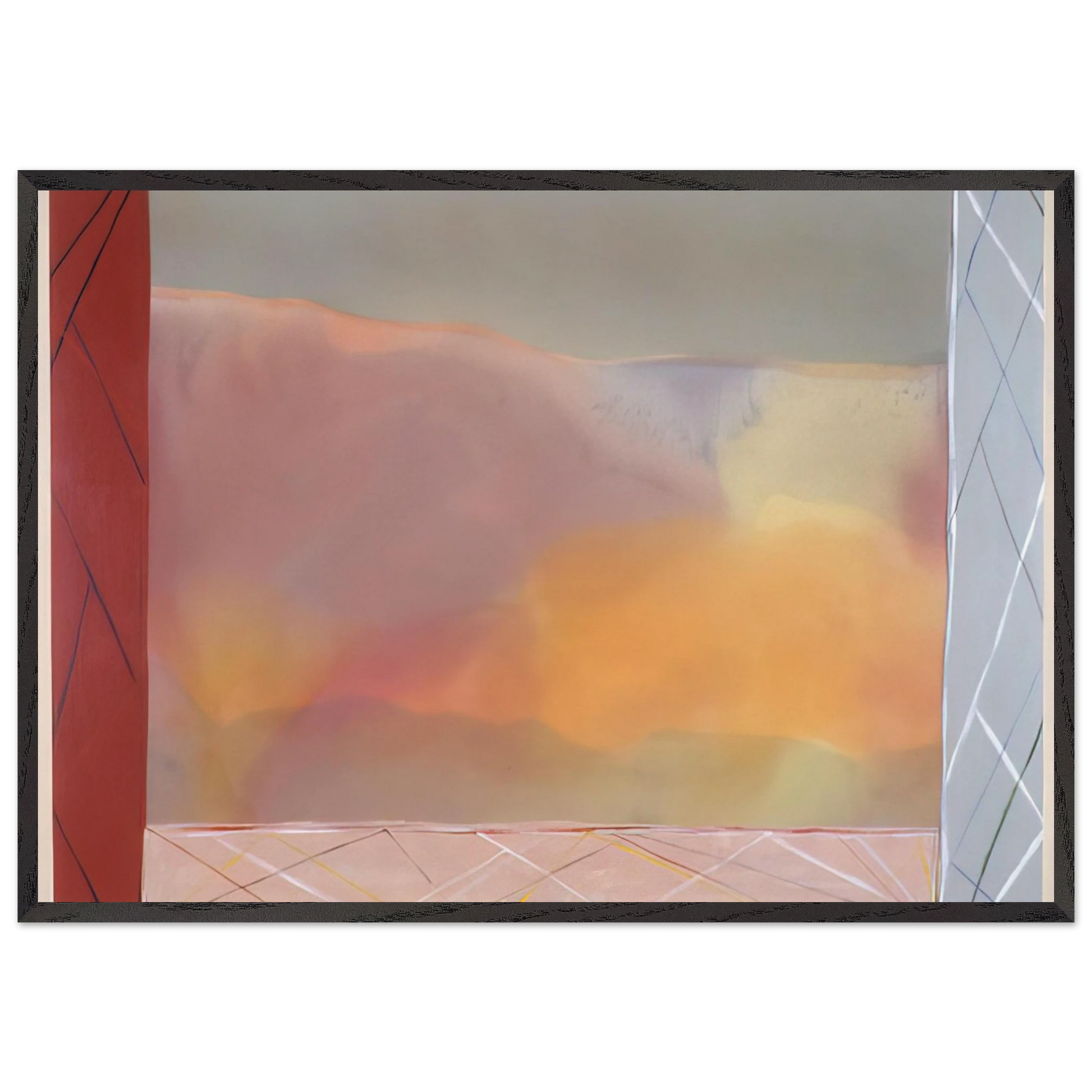 Tahity Trinity - 1988 - Ronnie Landfield Framed Art Print – Black Wooden Frame - Default Title - -Framed Art Print