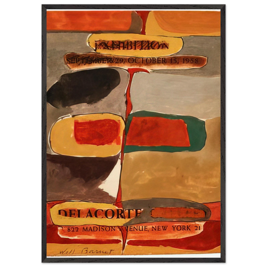 Untitled - 1958 United States - Will Barnet Framed Art Print – Black Wooden Frame - Default Title - -Framed Art Print