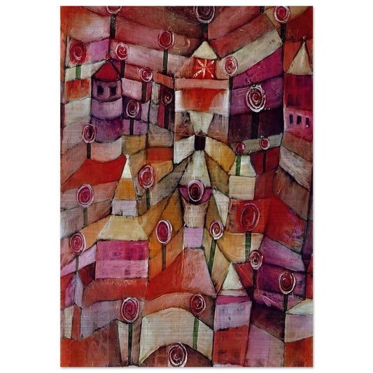 ROSE GARDEN 1920 - Paul Klee Brushed Aluminum Print - 70x100 cm / 28x40 inches | Paul Klee Aluminum Print | Paul Klee Prints