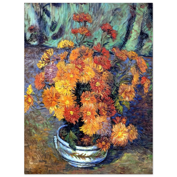 Armand Guillaumin - Vase de chrysanthemes - 1885  75x100 cm / 30x40inches Fine Art Poster