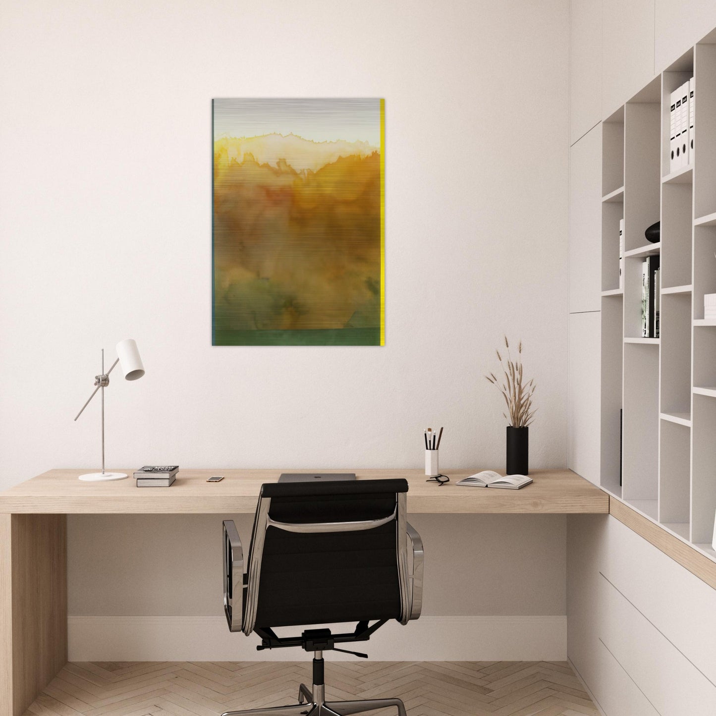 Turtle - 1977 - Ronnie Landfield Brushed Aluminum Print - 70x100 cm / 28x40 inches | Ronnie Landfield Aluminum Print | Ronnie Landfield Prints