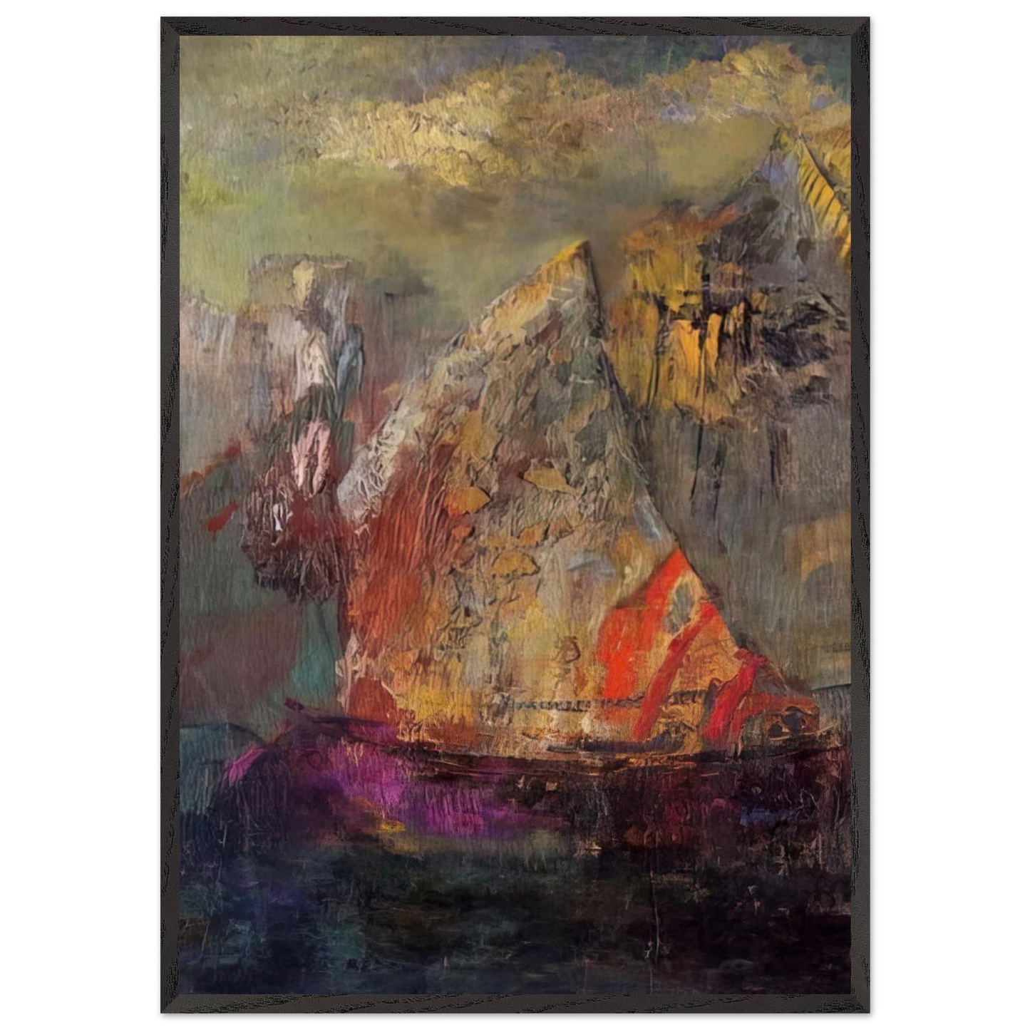 A BOAT 1 - Odilon Redon Framed Art Print – Black Wooden Frame - Default Title - -Framed Art Print