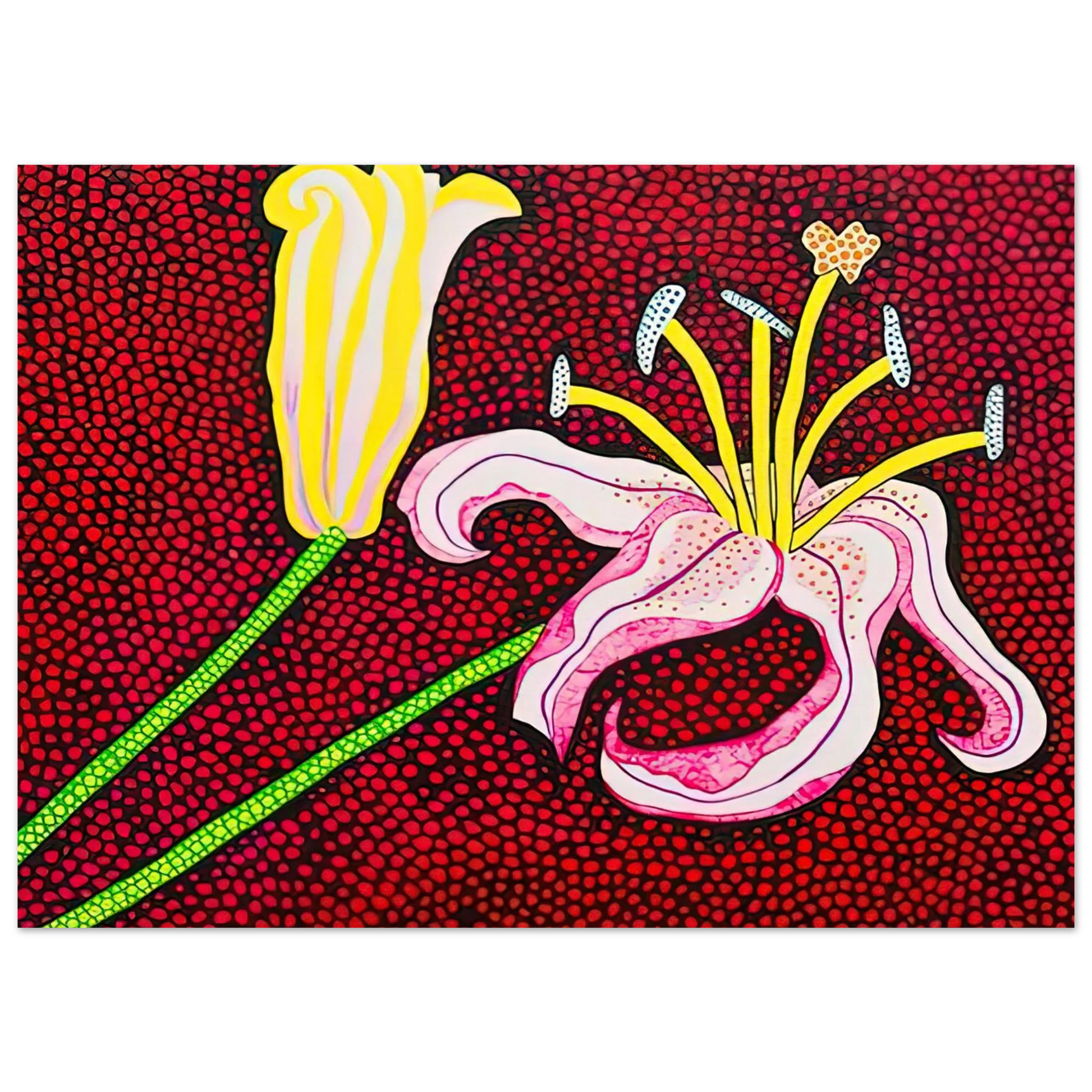 Yayoi Kusama - READY TO BLOSSOM IN THE MORNING 1989 Fine Art Poster - 40x60 cm / 16x24 inches
