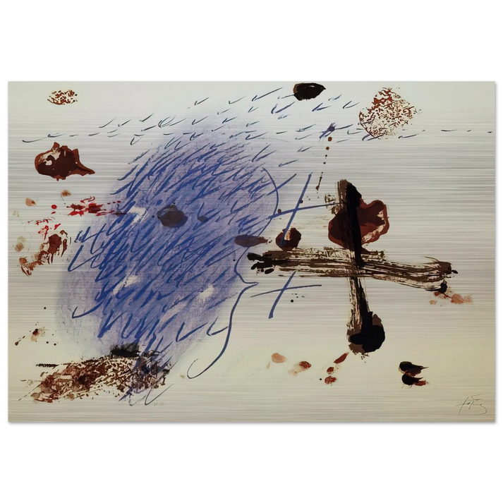 BAN DE LOO COLOGNE 1972 - Antoni Tapies Brushed Aluminum Print - 70x100 cm / 28x40 inches | Antoni Tapies Aluminum Print | Antoni Tapies Prints