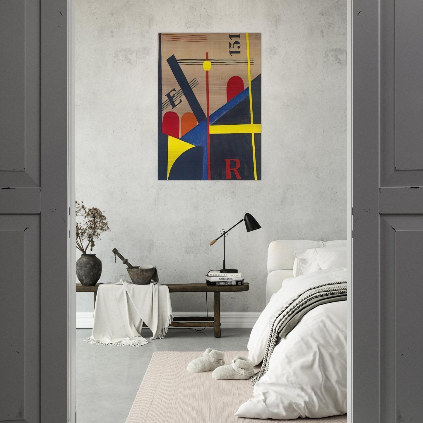 Large painting of the railroad - Laszlo Moholy-Nagy Brushed Aluminum Print - 70x100 cm / 28x40 inches | Laszlo Moholy-Nagy Aluminum Print | Laszlo Moholy-Nagy Prints