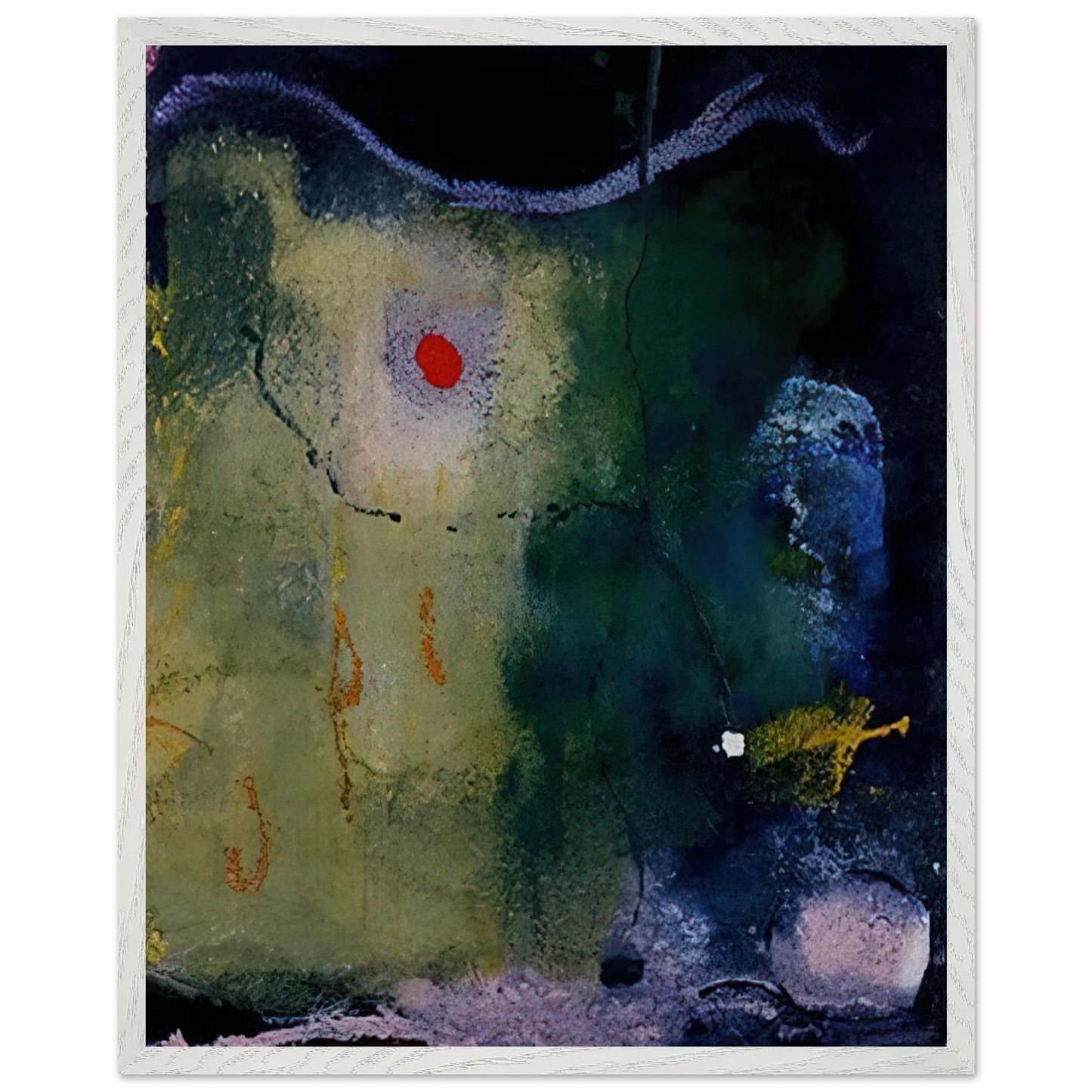 Helen Frankenthaler - The Other Side of the Moon - 1995 Wall art - 20x25 cm / 8x10 inches - Premium Wooden Framed Poster With Fine Art Paper - White frame