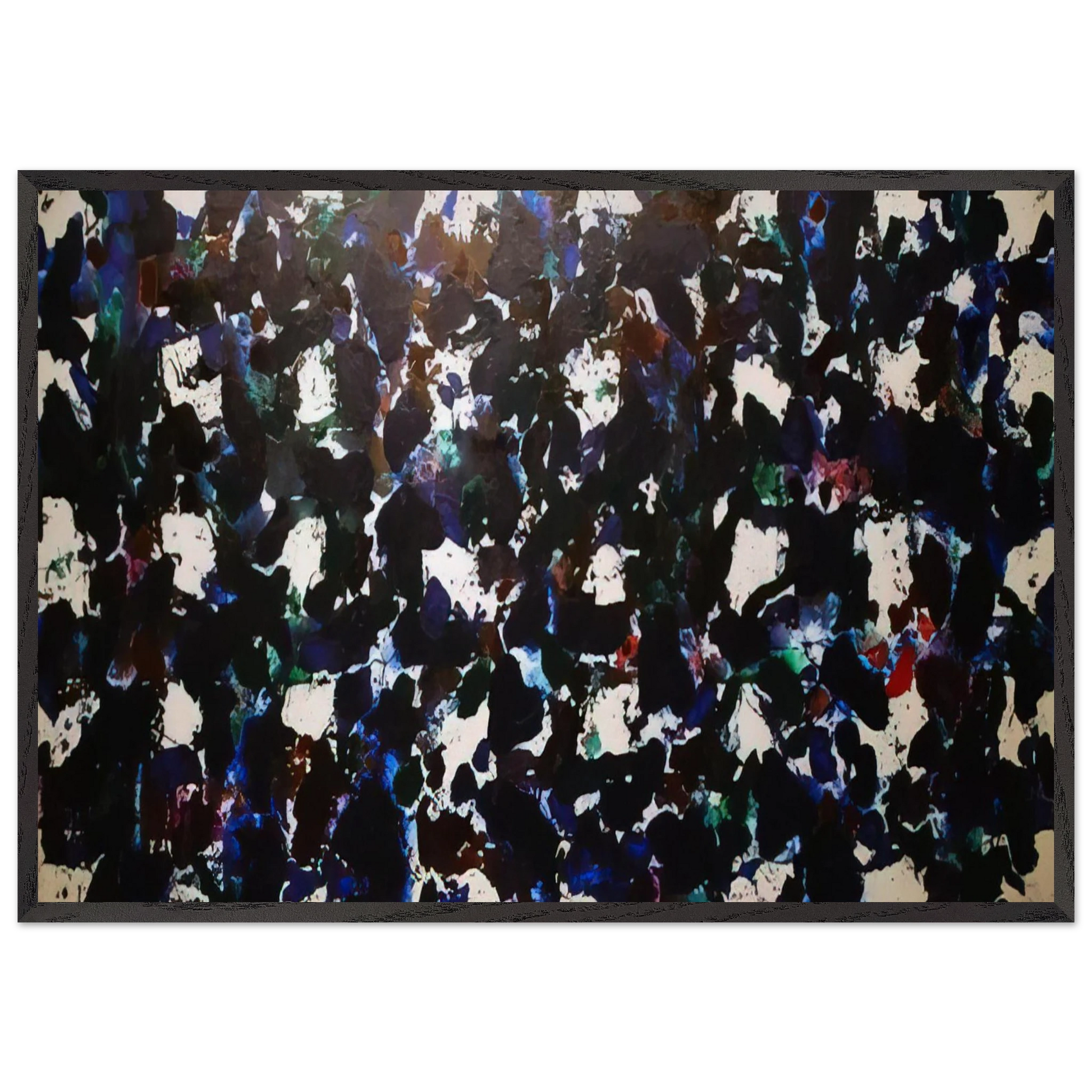 Free Floating Clouds - Sam Francis Framed Art Print – Black Wooden Frame - Default Title - -Framed Art Print