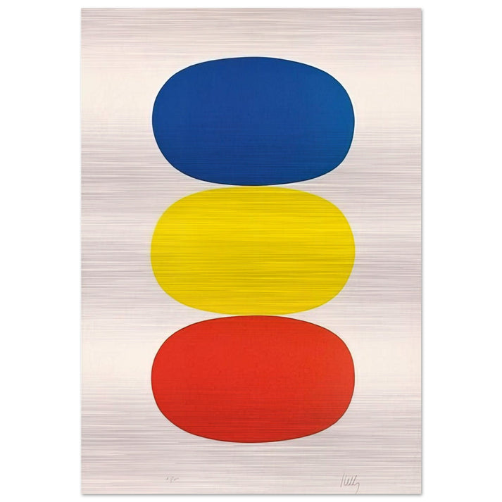 Blue and Yellow and Red-Orange - Ellsworth Kelly Brushed Aluminum Print - 70x100 cm / 28x40 inches | Ellsworth Kelly Aluminum Print | Ellsworth Kelly Prints