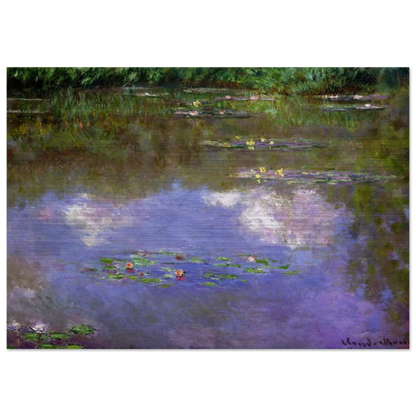 Water Lilies, The Clouds - claude monet Brushed Aluminum Print - 70x100 cm / 28x40 inches | claude monet Aluminum Print | claude monet Prints