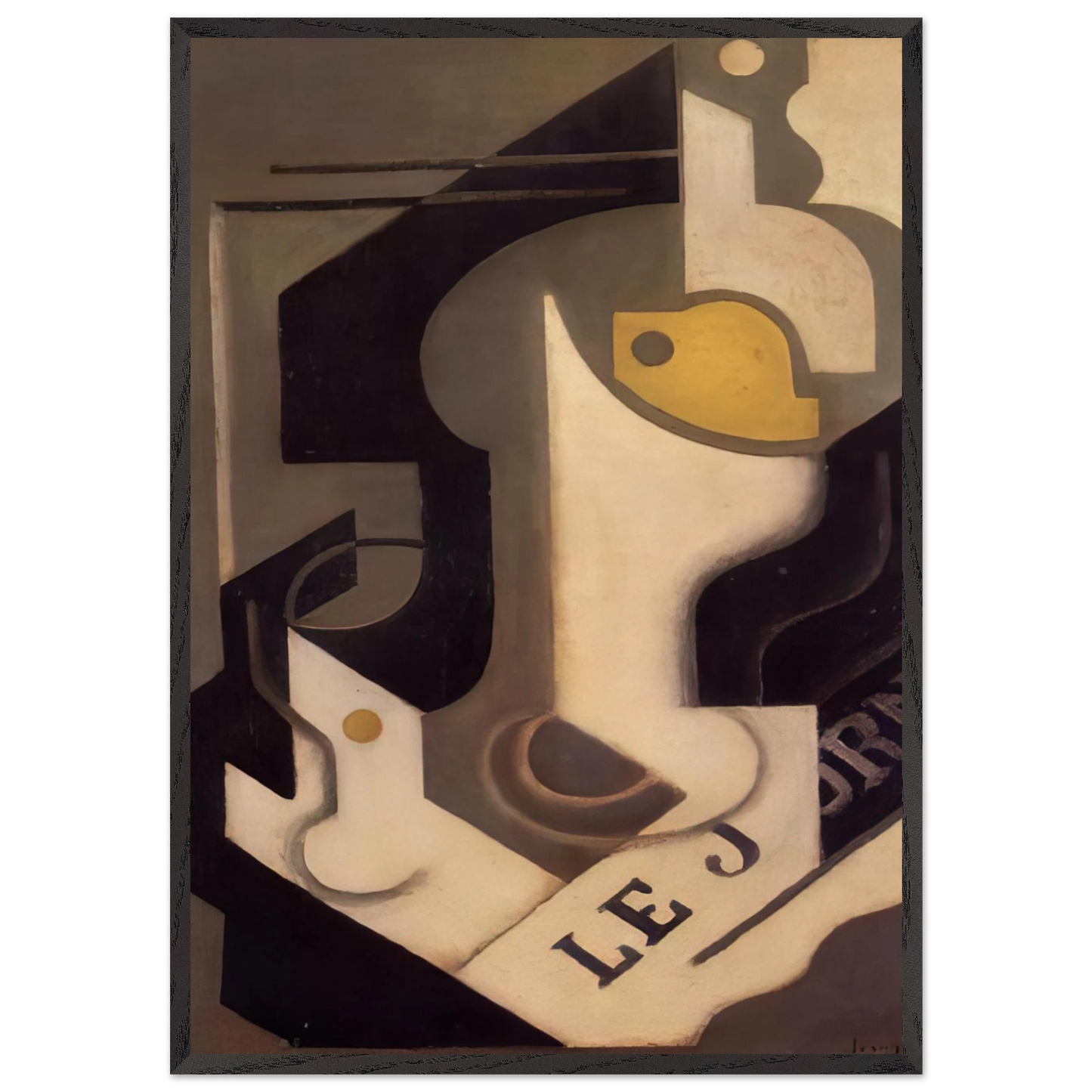 LEMON - Juan Gris Framed Art Print – Black Wooden Frame - Default Title - -Framed Art Print