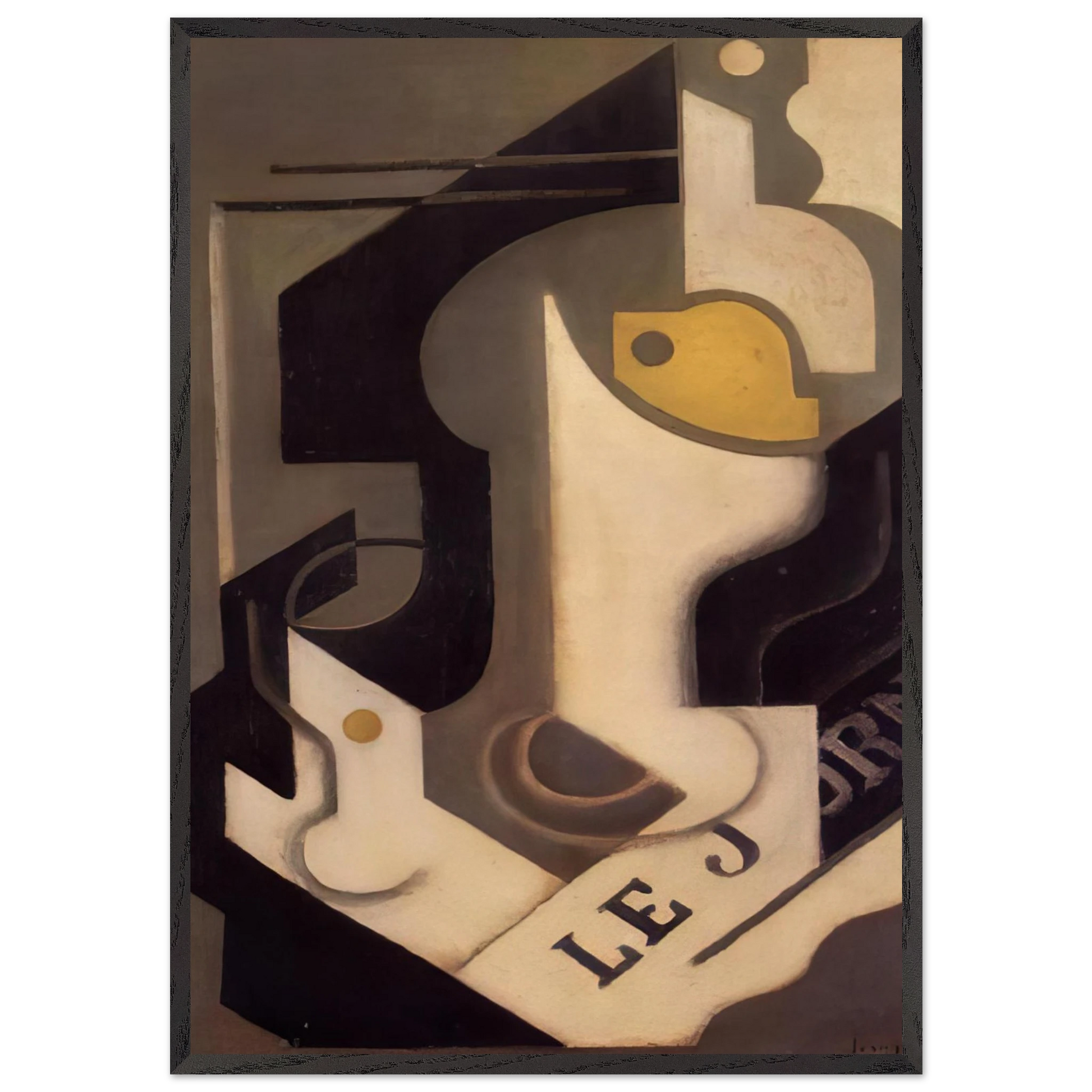 LEMON - Juan Gris Framed Art Print – Black Wooden Frame - Default Title - -Framed Art Print