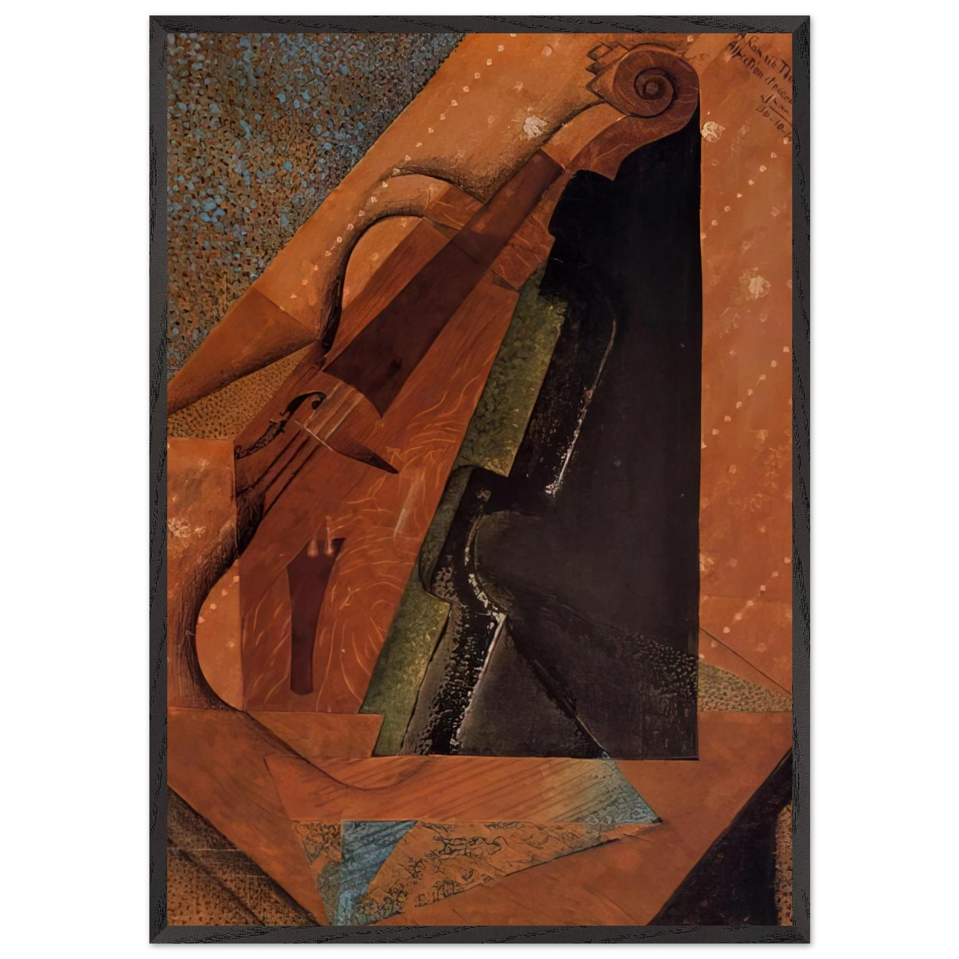 THE VIOLIN 1914 - Juan Gris Framed Art Print – Black Wooden Frame - Default Title - -Framed Art Print