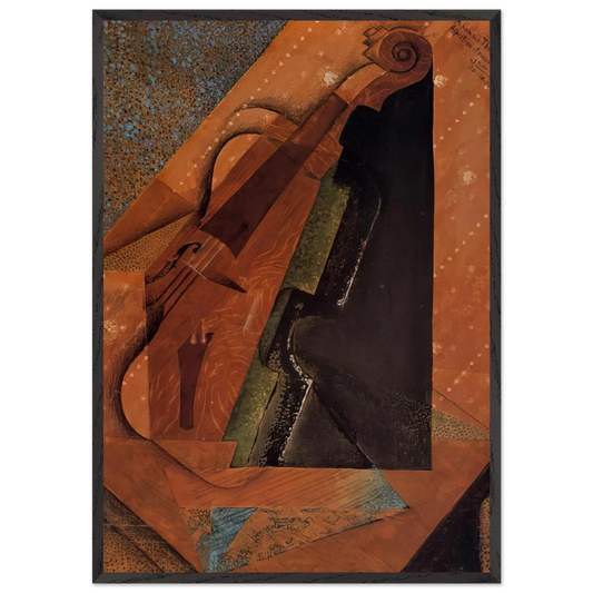 THE VIOLIN 1914 - Juan Gris Framed Art Print – Black Wooden Frame - Default Title - -Framed Art Print