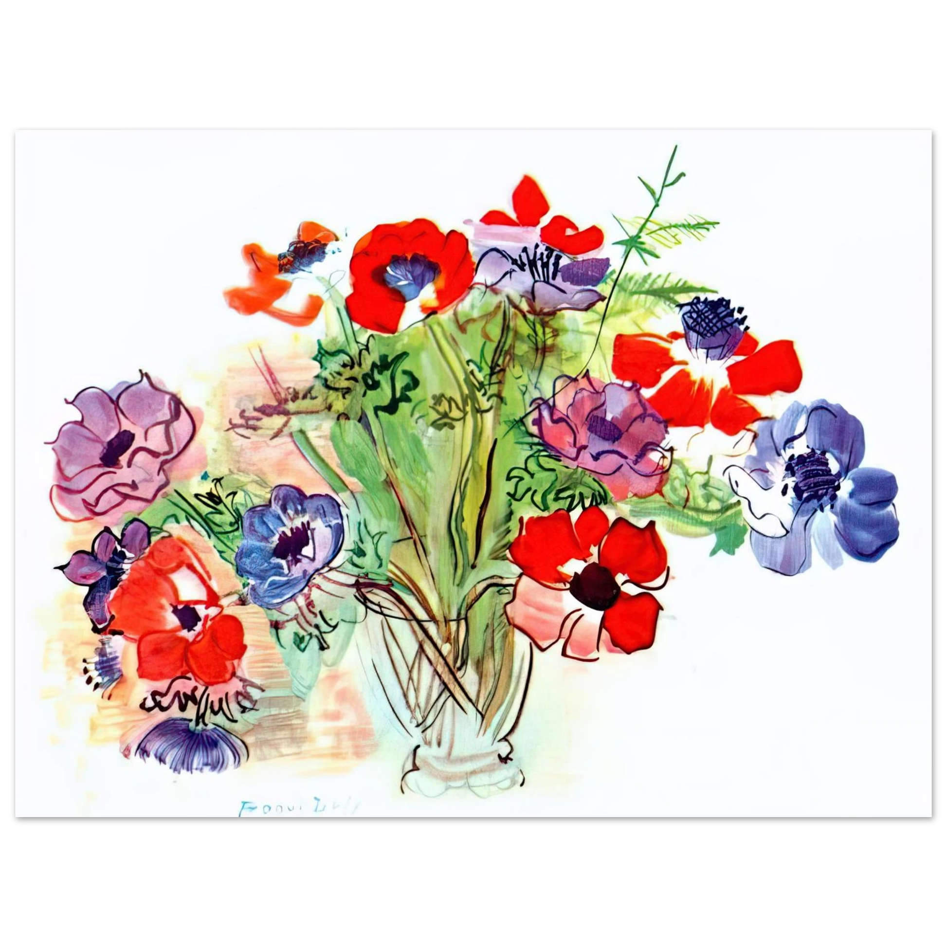 Raoul Dufy - BOUQUET OF FLOWERS 1937 Fine Art Poster - Default Title