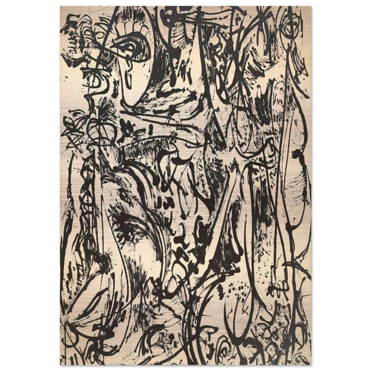 ECHO 1951 - Jackson Pollock Brushed Aluminum Print - 70x100 cm / 28x40 inches | Jackson Pollock Aluminum Print | Jackson Pollock Prints