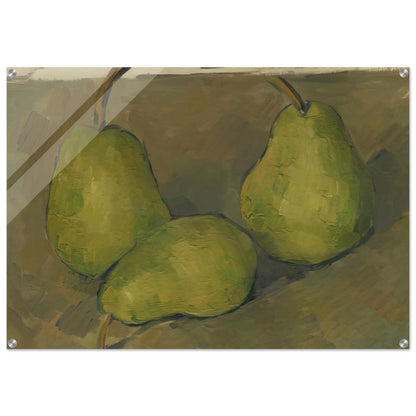 Three Pears - Paul Cézanne Acrylic Print - 70x100 cm / 28x40″ inches | Paul Cézanne Wall Art | Paul Cézanne Prints