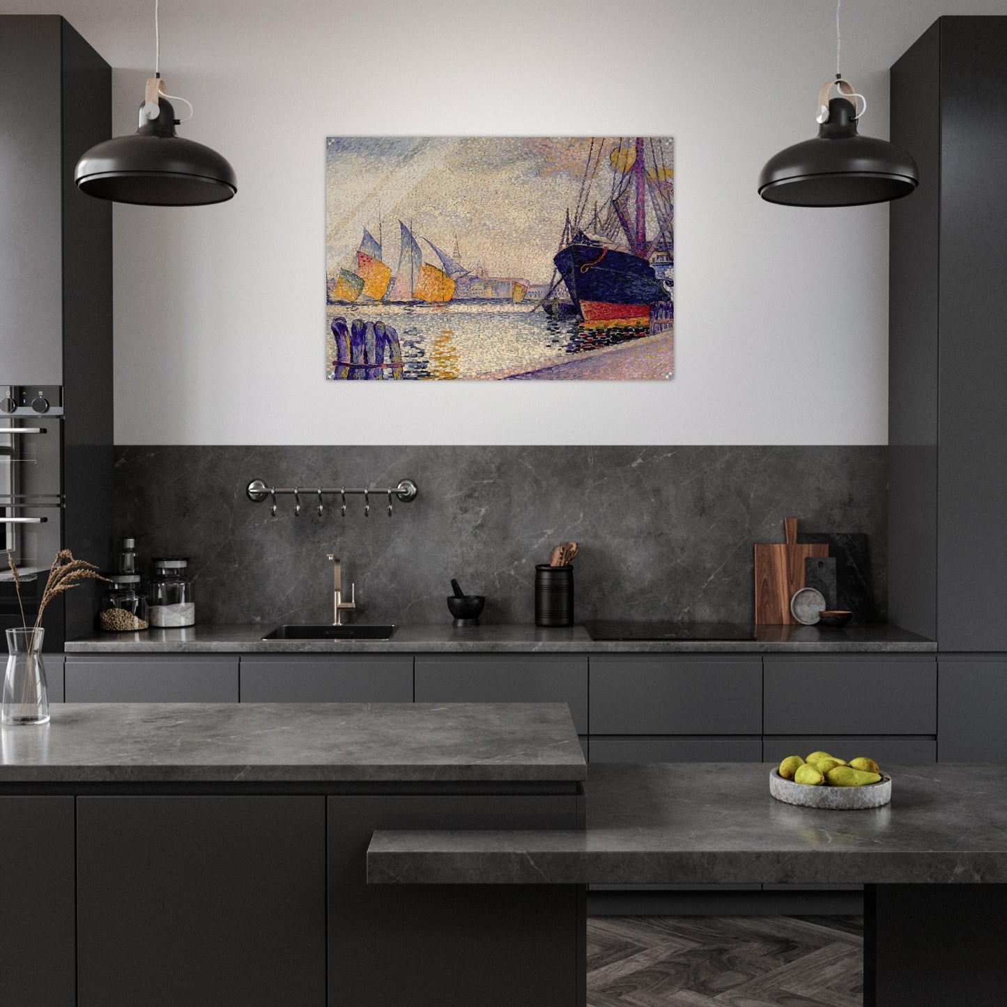 Canal de la Guidecca, Venice - Henri-Edmond Cross Acrylic Print - 70x100 cm / 28x40″ inches