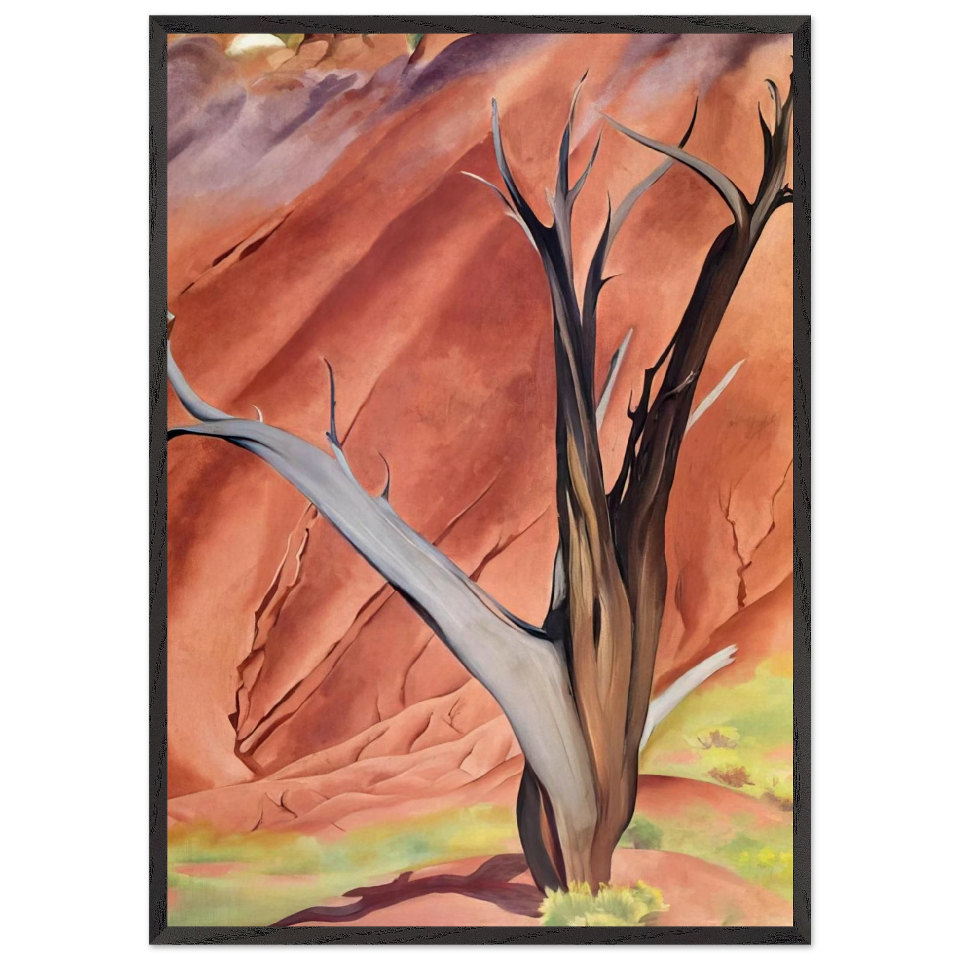 Geralds Tree - Georgia OKeeffe Framed Art Print – Black Wooden Frame - Default Title - -Framed Art Print
