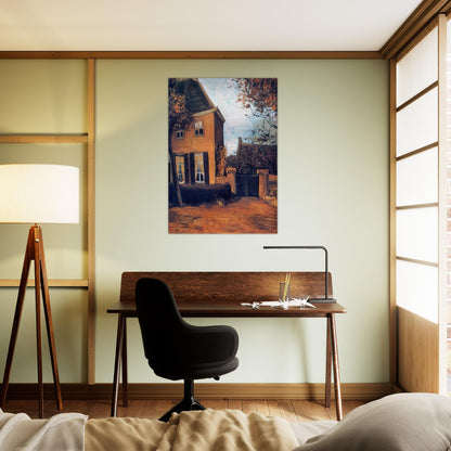 The Vicarage at Nuenen - Vincent van Gogh Brushed Aluminum Print - 70x100 cm / 28x40 inches | Vincent van Gogh Aluminum Print | Vincent van Gogh Prints