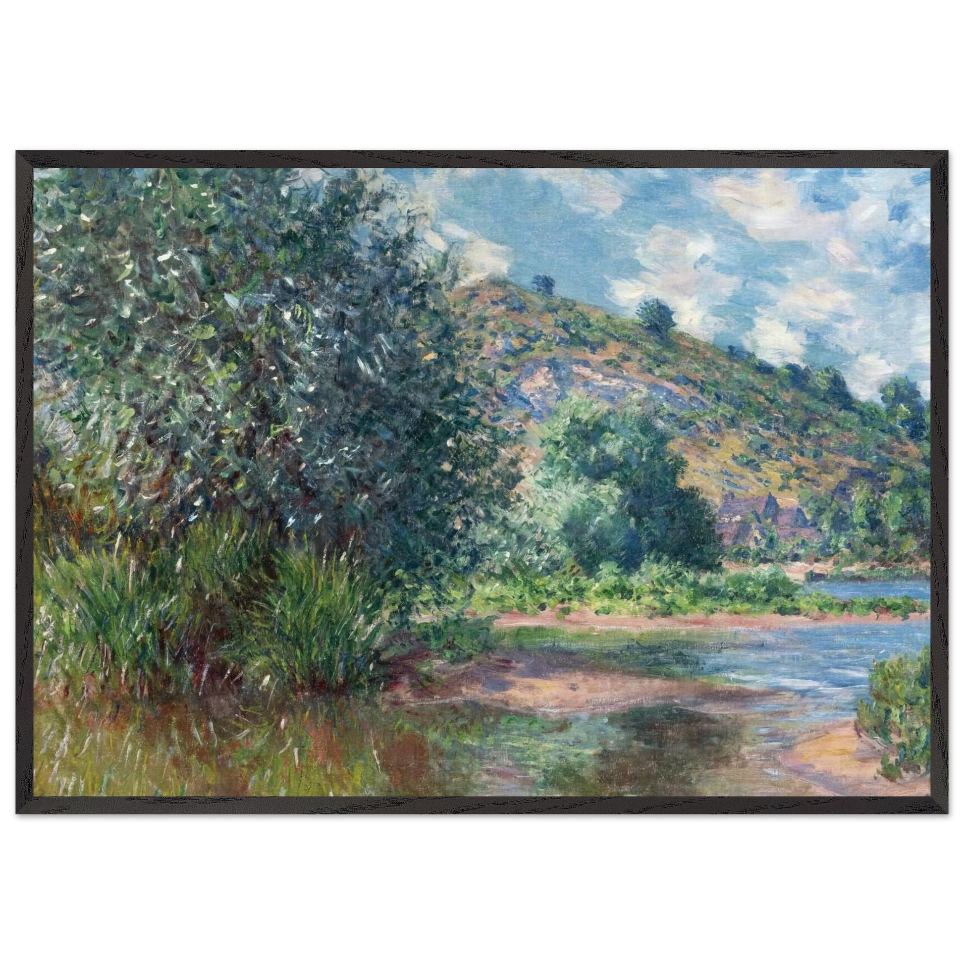 Landscape at Port-Villez - claude monet Framed Art Print – Black Wooden Frame - Default Title - -Framed Art Print