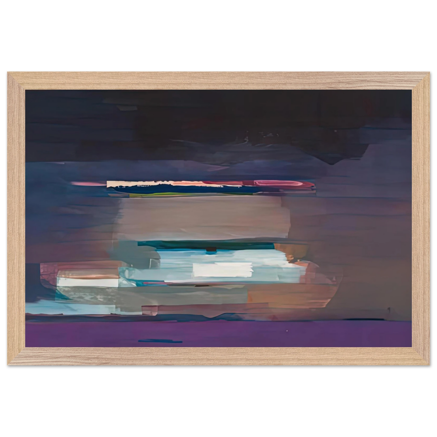 Helen Frankenthaler - Viewpoint I, 1974- Wall Art - 60x80 cm / 24x32 inches - Premium Wooden Framed Poster With Fine Art Paper - Wood frame