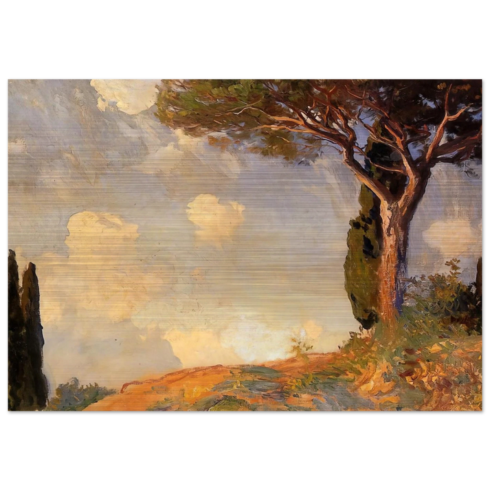 A Landscape Study at San Vigilio, Lake of Garda - John Singer Sargent Brushed Aluminum Print - 70x100 cm / 28x40 inches | John Singer Sargent Aluminum Print | John Singer Sargent Prints