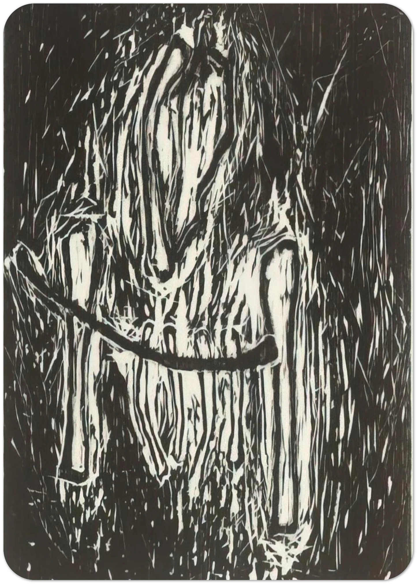 HEAD AND BONES 1980 By Susan Rothenberg Pack of 10 Post Cards | Susan Rothenberg Post Cards | A6 (10.5 x 14.8 cm) - 4.1 x 5.8 inches