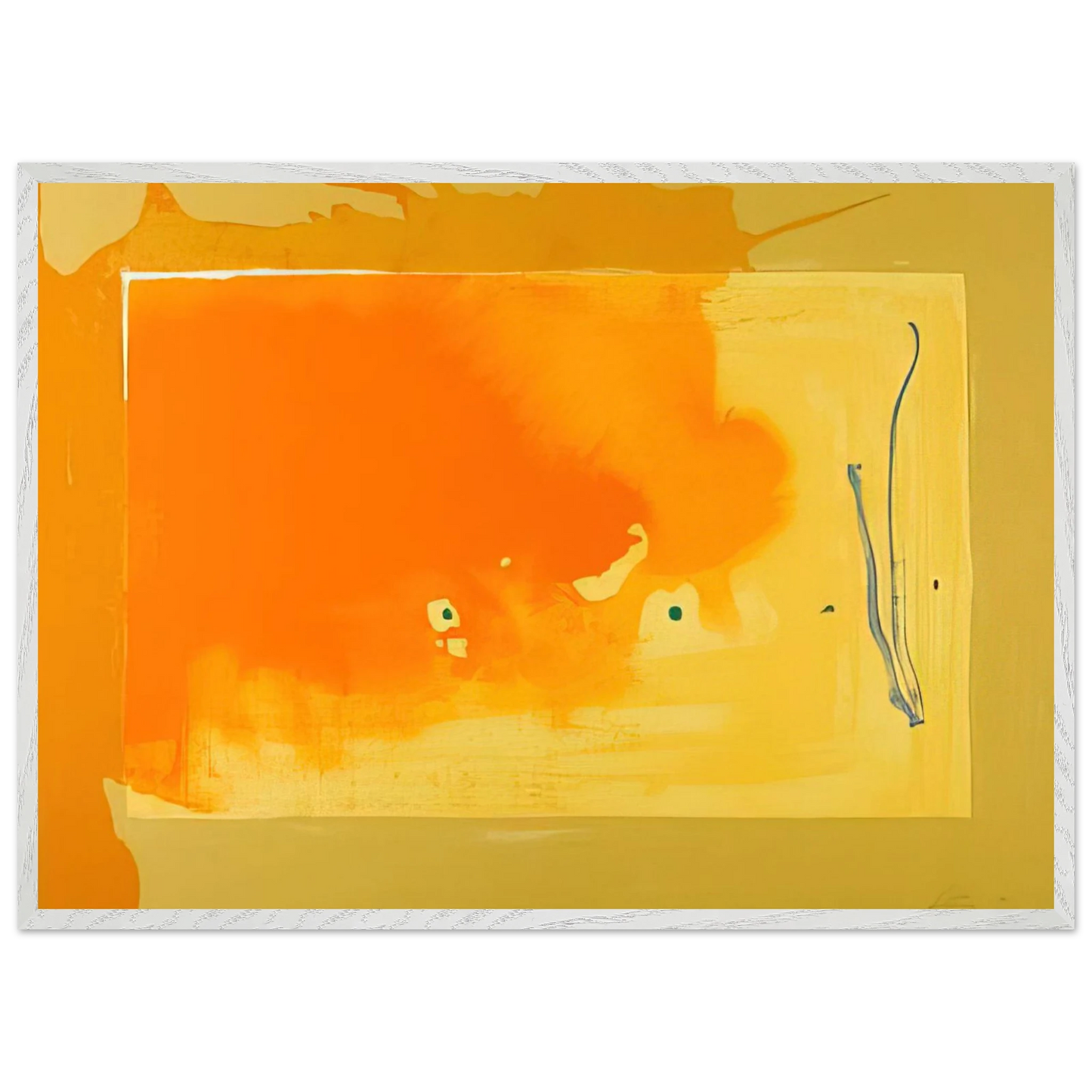 Helen Frankenthaler - Bilbao - 1998 Wall art - 60x80 cm / 24x32 inches - Premium Wooden Framed Poster With Fine Art Paper - Wood frame
