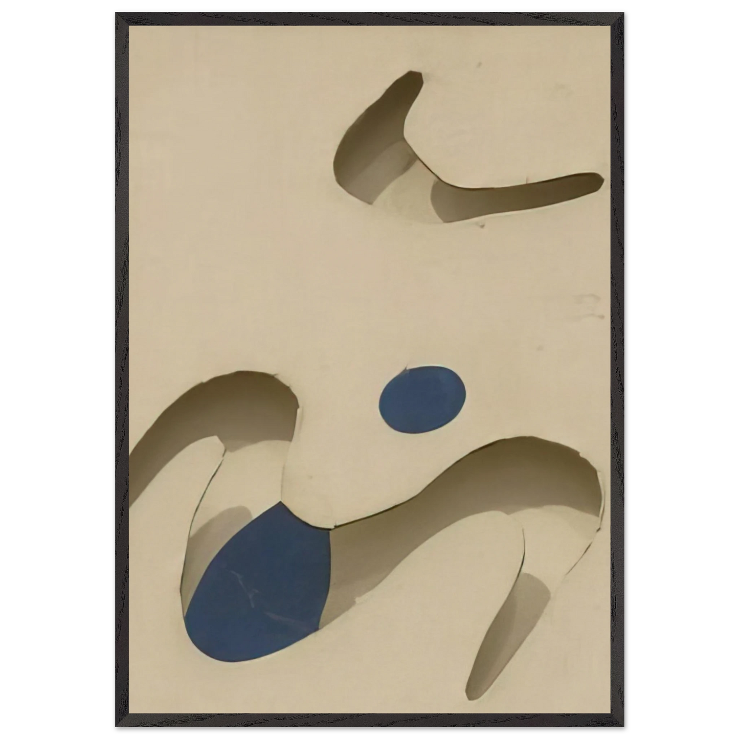 Moustaches - Jean Arp Framed Art Print – Black Wooden Frame - Default Title - -Framed Art Print
