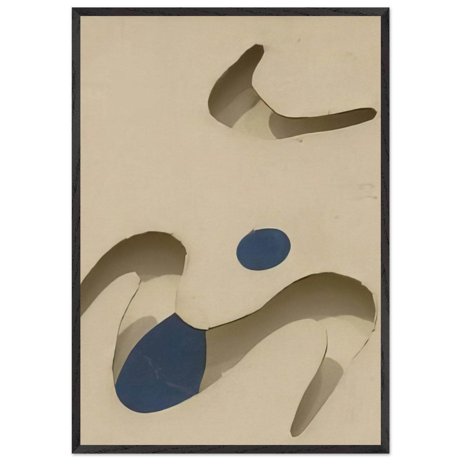 Moustaches - Jean Arp Framed Art Print – Black Wooden Frame - Default Title - -Framed Art Print