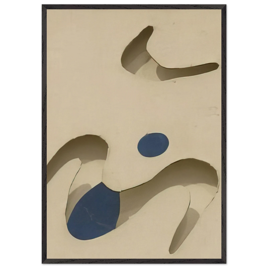 Moustaches - Jean Arp Framed Art Print – Black Wooden Frame - Default Title - -Framed Art Print