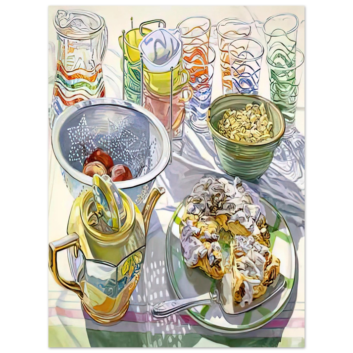 Janet Fish - COFFEE CAKE 2003  75x100 cm / 30x40inches Fine Art Poster