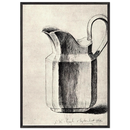 Milk Jug - Vincent van Gogh 70x100 cm / 28x40 inches Framed Art Print – Black Wooden Frame