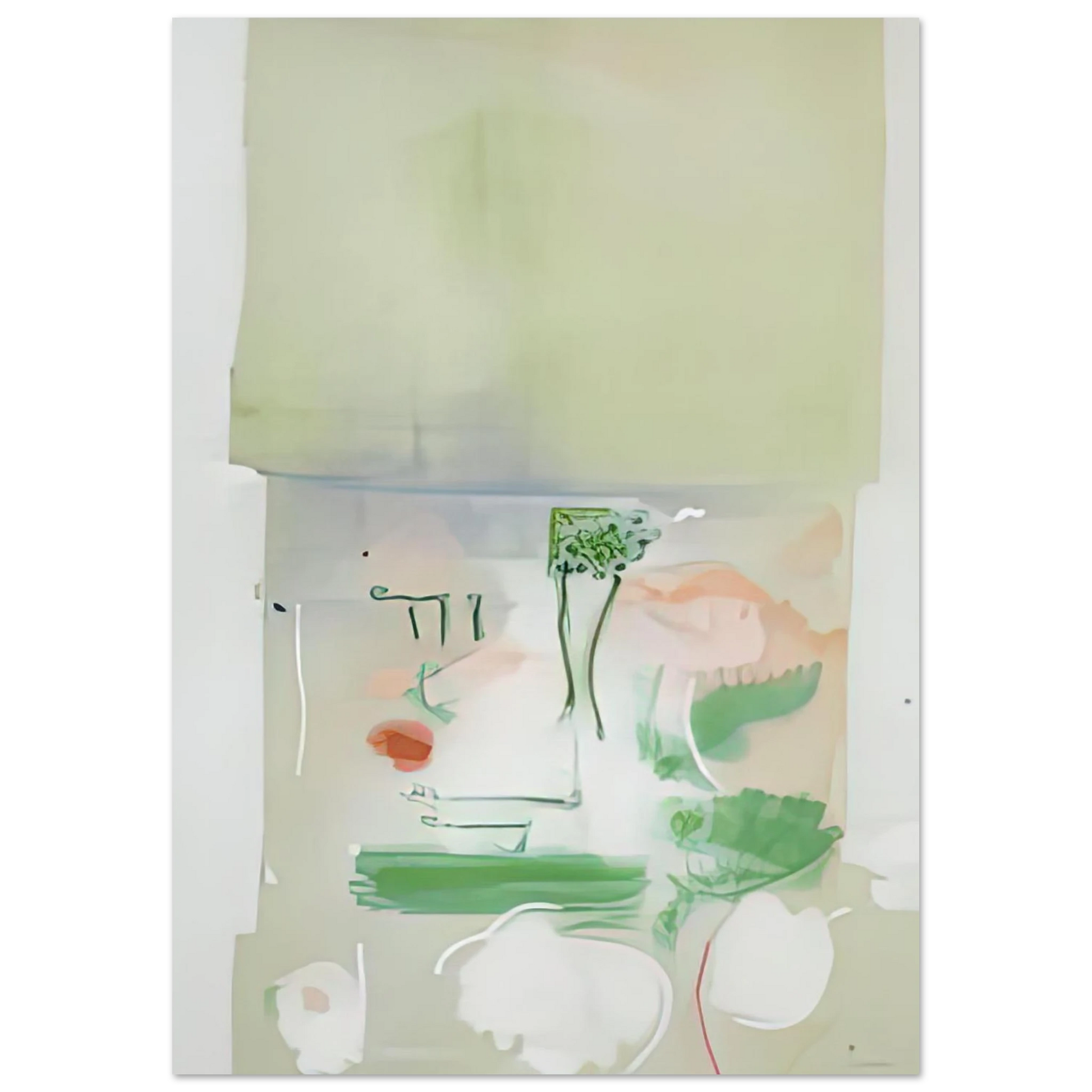 Helen Frankenthaler - Faerie Tale, 1988- Wall Art - 60x80 cm / 24x32 inches - Premium Wooden Framed Poster With Fine Art Paper - Wood frame