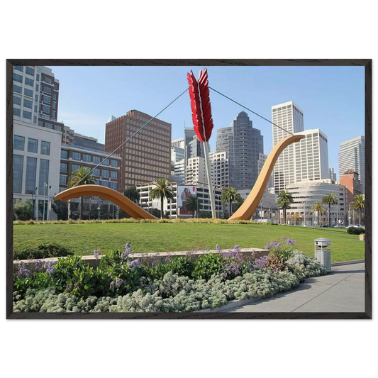 CUPID S SPAN COLLABORATION WITH VAN BRUGGEN 2002 - Claes Oldenburg Framed Art Print – Black Wooden Frame - Default Title - -Framed Art Print