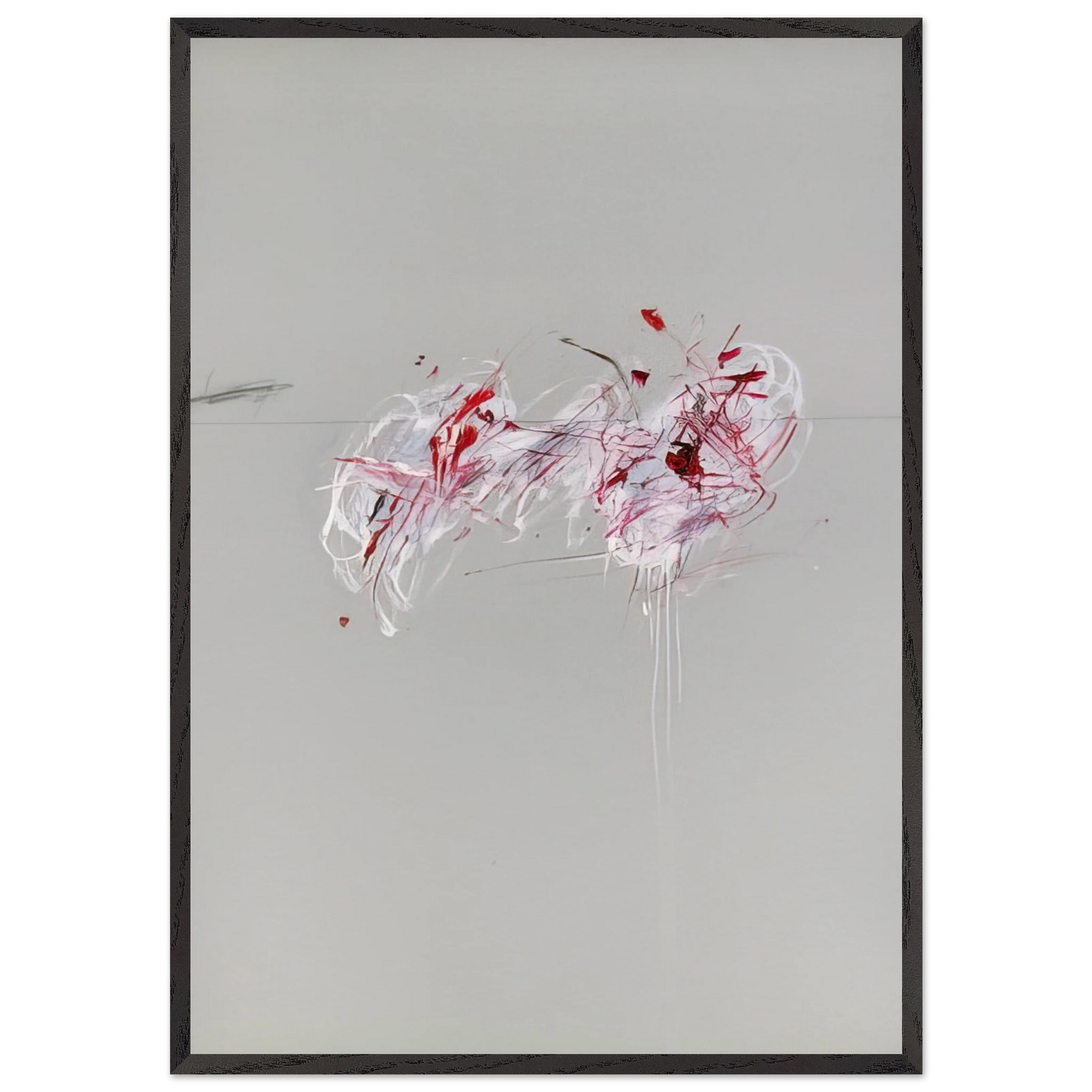 Nine Discourses on Commodus Part II - Cy Twombly Framed Art Print – Black Wooden Frame - Default Title - -Framed Art Print